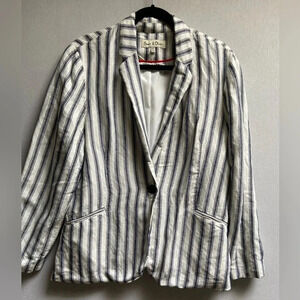 Emma & Olivia Linen Rayon pinstripe  blazer Sz XL